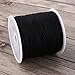 Nylon Chinese Knot Cord 100M x 0.8mm, Rattail Macrame Thread for Jewelry Making, Black