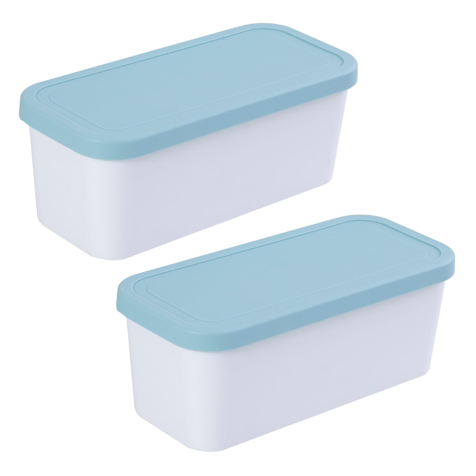 Nucelit 2 Piece Ice Cream Cooling Containers Having Leakproof Security Perfect for Serving Control Limited Freezing Treat Keeper
