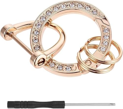 Rhinestone Key Ring, Bling Keychains for Women, Diamond Keychain Holder Fashionable Plating Car Keychain