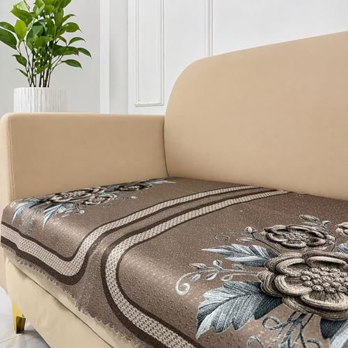 Image of Homerz Premium Waterproof Jasmine Joe Sofa Seat Cover - Floral Printed Sofa Protector | Non-Slip, Washable & Durable Sofa Protector (Mouse, 2 Seater)
