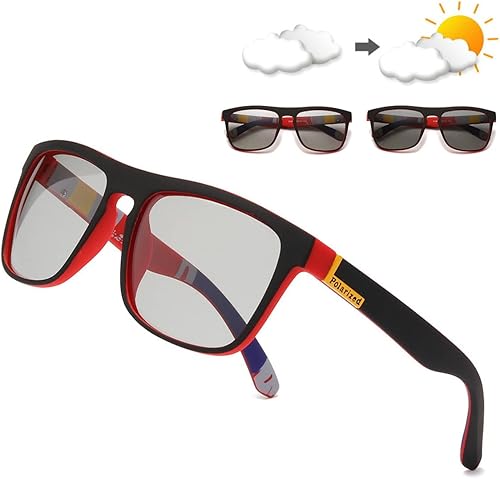 Gafas de ciclismo fotocrómicas Gafas de lectura de transición retro para hombre Gafas de sol deportivas cuadradas Lectores 0 +4.00