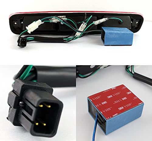 AKKON - For 1999-2002 Chevy Silverado 1999-2006 GMC Sierra LED Tube Red Clear Tail Lights + 3rd Brake Light Set