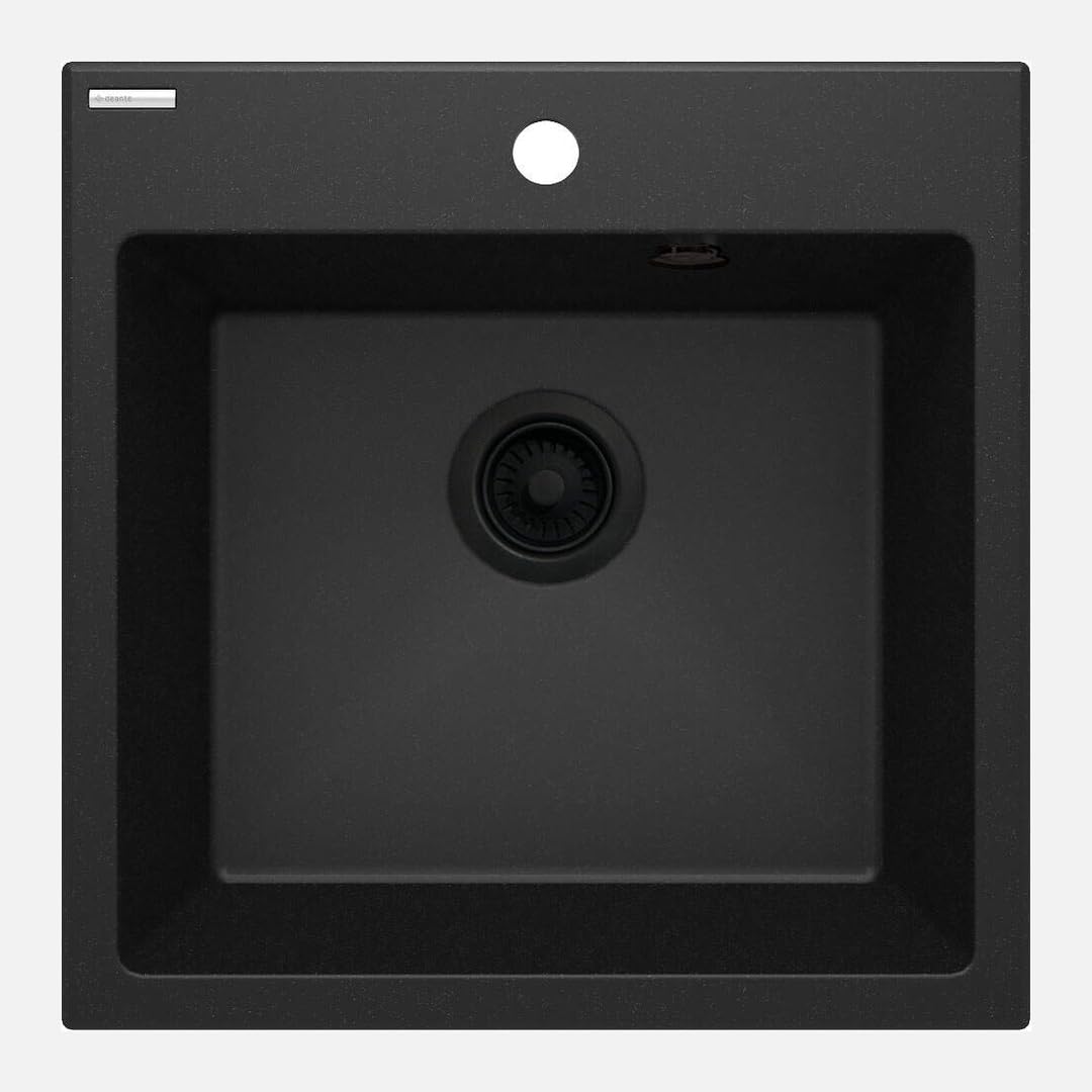 Évier de cuisine en granit pour îlot central Kalo 1 baignoire graphite
