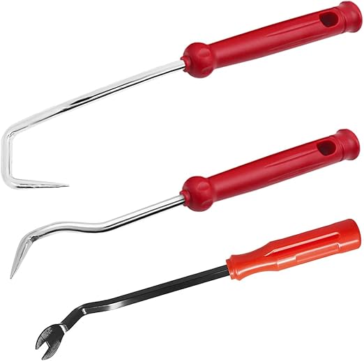 Hose Removal Hook Set with Fastener Remover, SourceTon 3 pieces Hook and Pick Set Radiator Vacuum Hoses Trim and Transmission O Ring Removal Tools