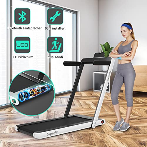 COSTWAY 2 in 1 Walking Pad & Laufband | App-kontrolliert | Bluetooth | LED Display | 1-12km/h | bis 120kg belastbar… – Bild 5