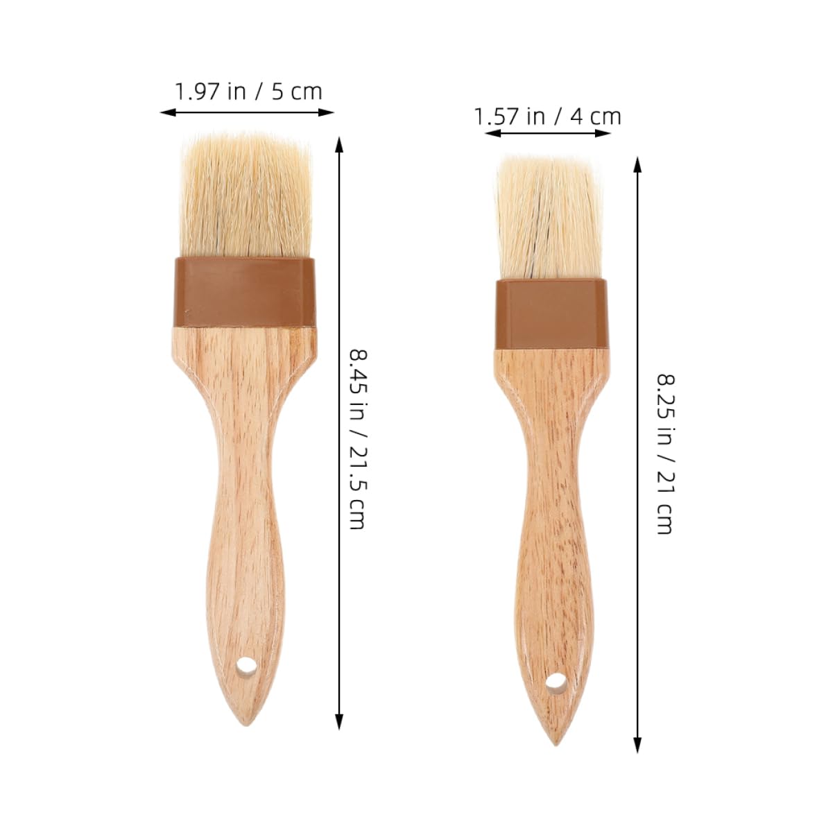 VINTORKY 4pcs Basting Brush with Wooden Handles Versatile Pastry Brush for Cooking Baking Bbq Sauce Application Kitchen Utensil for Grilling and Marinades