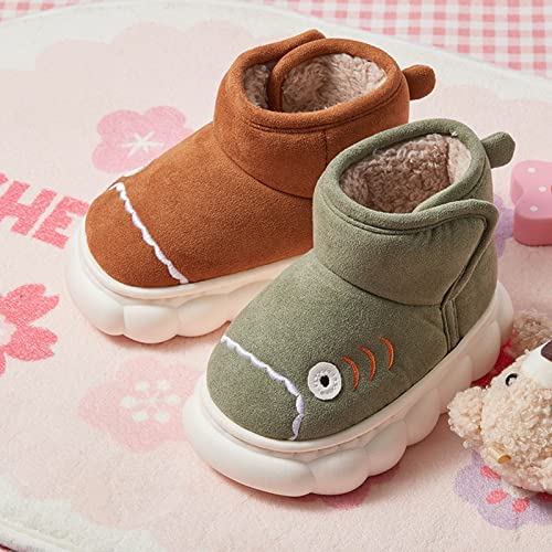 Kids Rain Boots Children Snow Boots for Boys and Girls Cute Cartoon Shark Plush Neoprene Kids Winter Boots3
