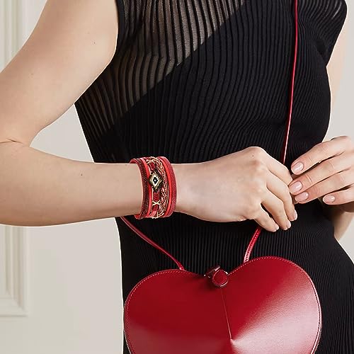 Long tiantian Boho Leather Wrap Bracelets for Women Country Concert Outfits Leather Bracelet Western Dress Accessories for Women Trendy 20253