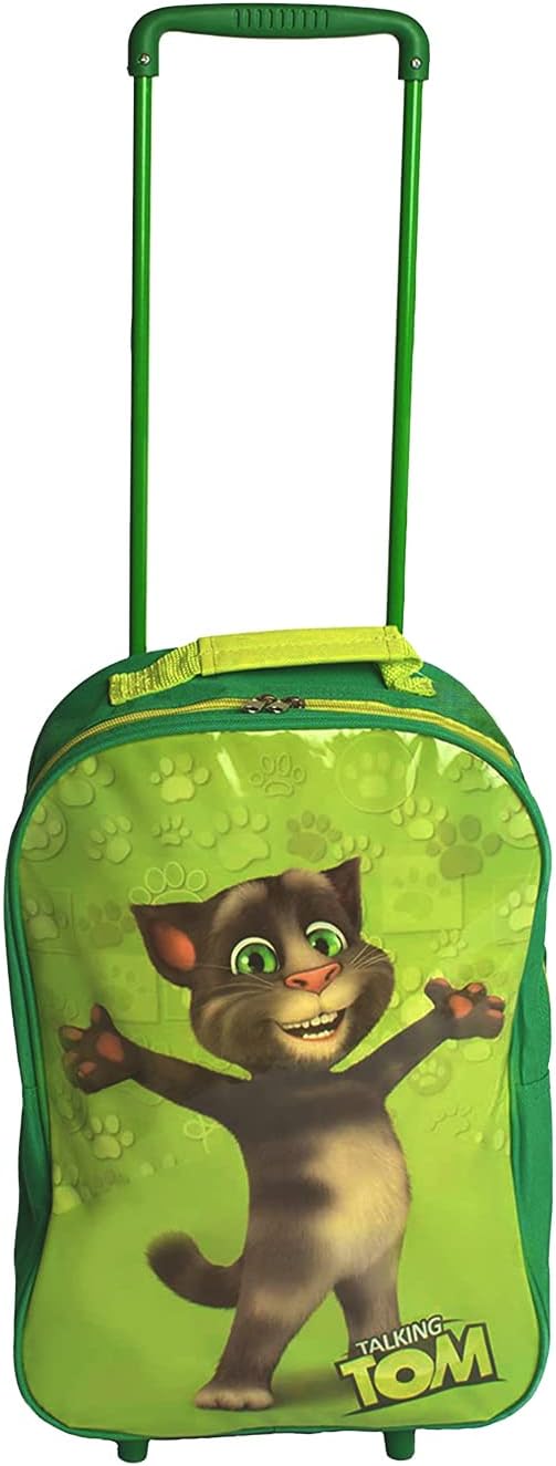 Children Kids Cabin Luggage Talking Tom, Angela and Friends, Green, Tom Green