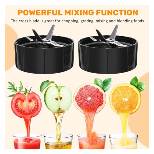 Cuchillas cruzadas de repuesto para licuadora compatible con Magic 250W MB1001B89B 7