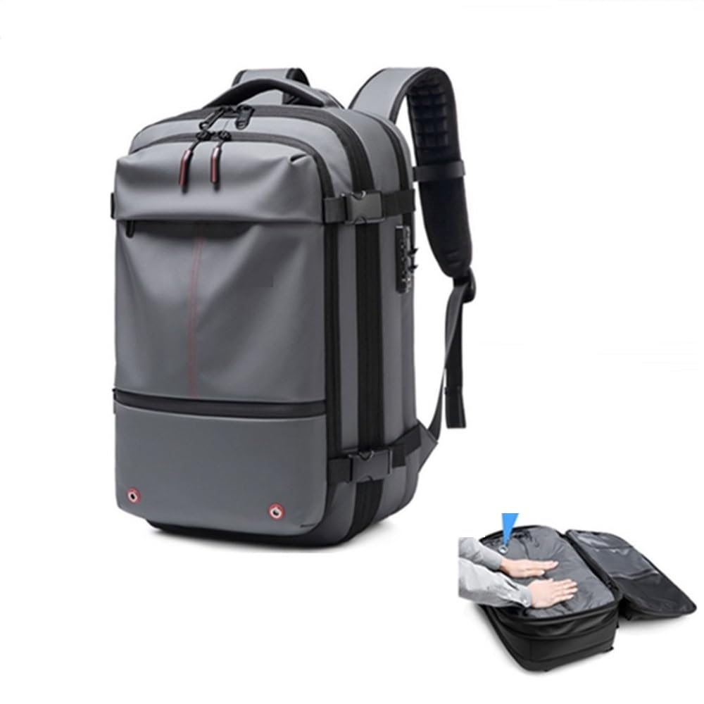 Vacpack - Sac à dos de compression extensible de grande capacité - 60 l - Multifonction - Pour homme - Étanche - Antivol