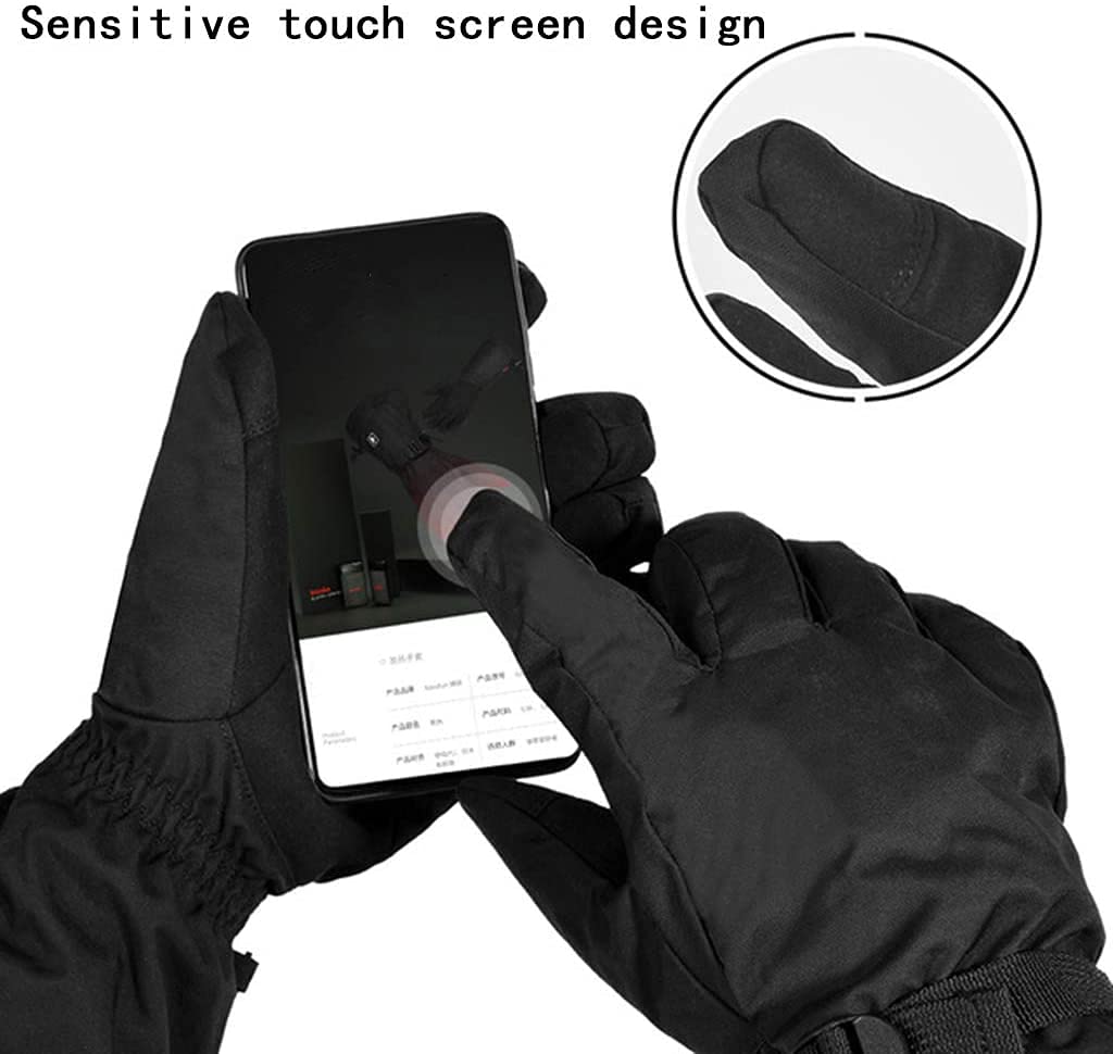 CHEWYNP Guantes térmicos Guantes térmicos Calefacción con Pilas Guantes térmicos Pantalla táctil cálida Impermeable for Senderismo Esquí Caza Motocicleta Acampar Guantes térmicos eléctrico