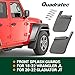 Quadratec Molded Splash Guards, 2-Piece Front Pair - Fits Jeep Wrangler JL & Gladiator JT 2018-2022 - High Strength Custom Fit Mud Flaps - Textured Finish to Match Your OE Fender Flares & Bumper