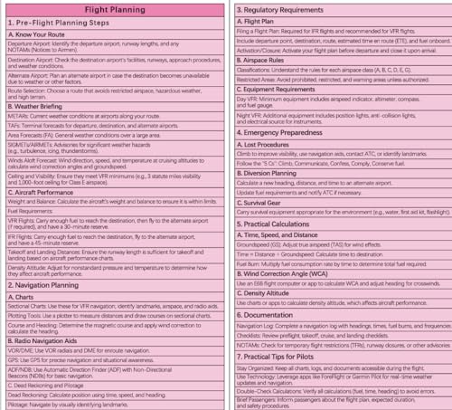 Crystal Pilot Student Pilot Foldable Cheat Sheet miniatura 6