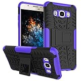 MRSTER Samsung J5 2016 Funda, 2in1 Armadura Combinación A Prueba de Choques Escudo Cáscara Dura PC + TPU con Soporte Plegable para Samsung Galaxy J5 2016 / J510