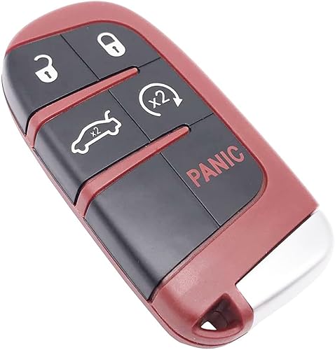 Miniatura 8 de vurbemes Funda de repuesto para llavero para Jeep Grand Cherokee Dodge Challenger Charger Dart Durango Journey Chrysler 300 (negro)