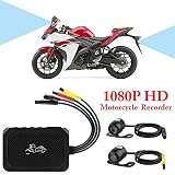Motorcycle Camera Motorcycle Dash Cam,Motorbike Recorder DVR Motor Dash Cam 1080...
