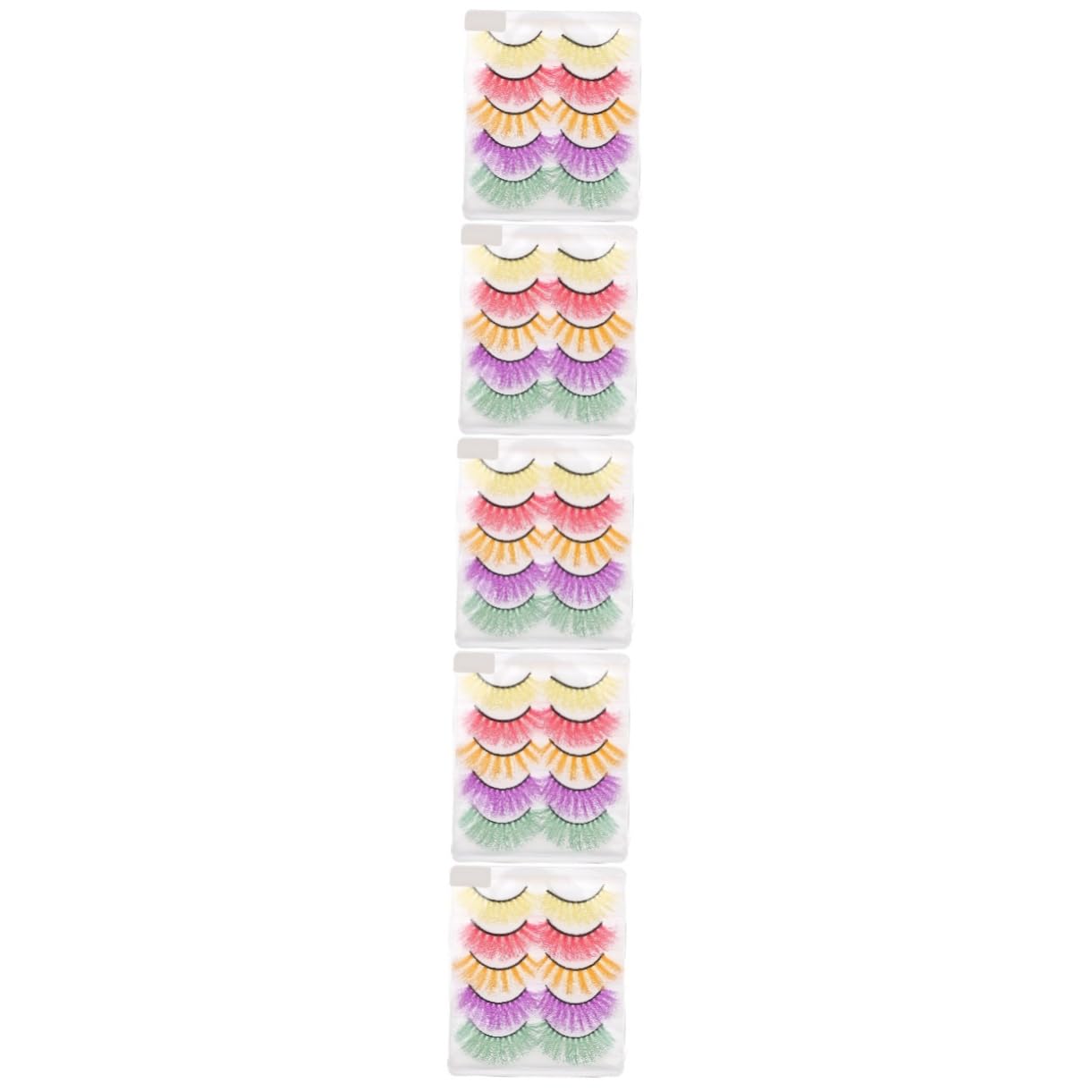 FOMIYES 25 Pares Pestañas Postizas De Colores Pestañas De Sirena Pestañas Cosméticas Pestañas Postizas Largas Extensiones De Pestañas De Colores Extender 3d De Imitación