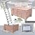 INTSUPERMAI Attic Ceiling Ladder Retractable Attic Folding Extension Ladder Loft Stairs Ladder Attic Stairs Pull Down Ceiling Mounted Folding Ladder 12 Steps Max 10ft Height 27.56 x 35.43inch Black