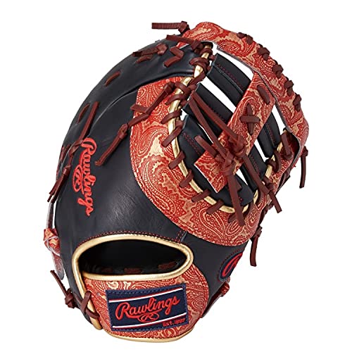 ローリングス 野球用 グラブ グローブ 軟式 大人用 HOH® PAISLEY REVIVAL サイズ11.75 インチ GR1FHPM53 ネイビー/スカーレット 右投げ用