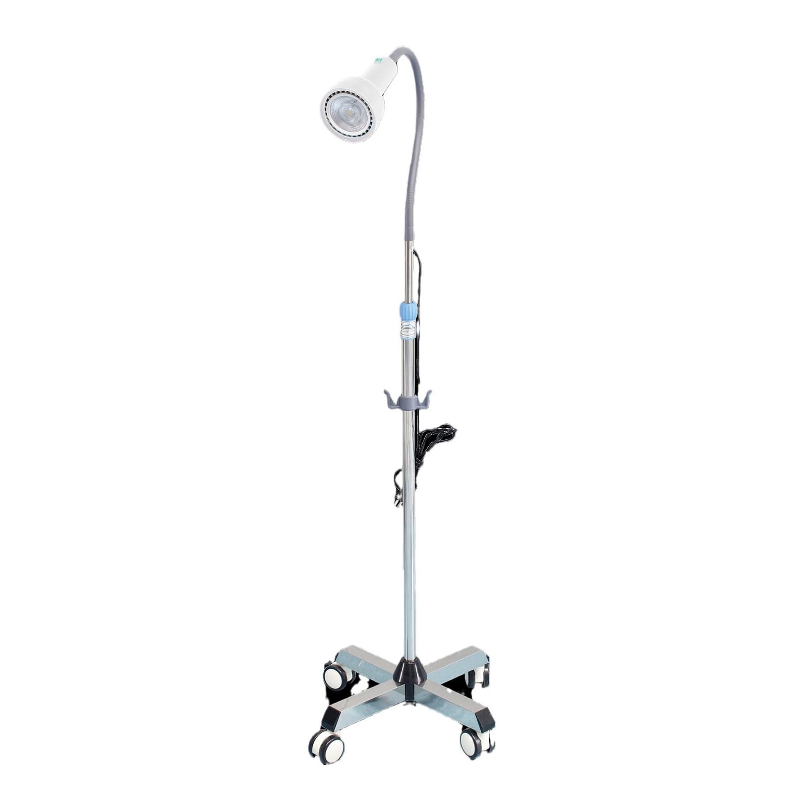 Lampe D'examen LED Chirurgicale sur Pied à roulettes Base Roulante Lampe Flexible à Col de Cygne Lampe sans Ombre