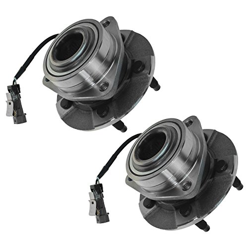 Image of TRQ Front Left and Right Wheel Bearing and Hub Assembly Set 2 Piece Compatible with 2002-2007 Saturn Vue with 4 Wheel ABS 2005 Chevrolet Equinox 2006 Equinox 2006 Pontiac Torrent
