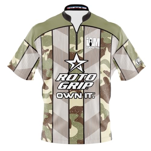 Logo Infusion I AM Bowling Jersey Short Sleeve Sash Collar 2330-RG1 Made in USA ROTO GRIP1 (US, Alpha, 3X-Large, Regular, Regular, Multi)