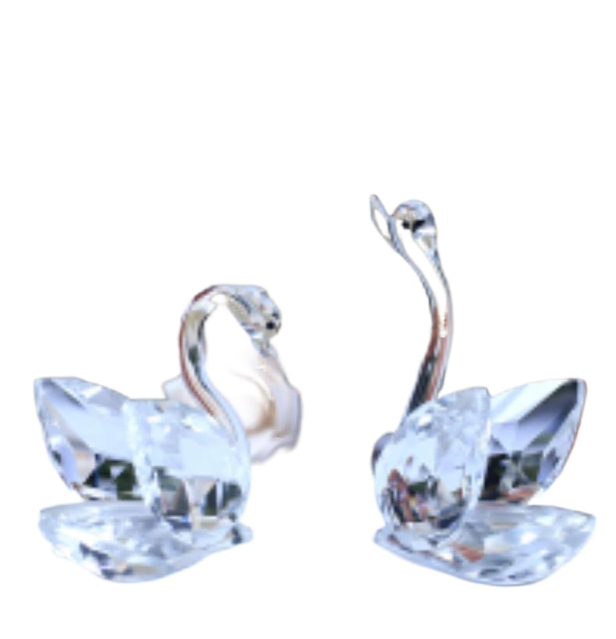 Sdydsge One Color Crystal Ornaments, Crystal Gifts,Glass Figurines,2 Pcs Swan Figurine Miniature Animal Paperweight Wedding Favors Articles Craft For Home Decoration