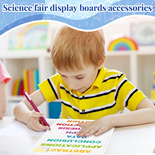 Crtiin 12 Sets Colorful Science Fair Project Titles Self Adhesive Presentation Science Subtitles Science Project Display Board Header Science Board Labels For Classroom Office 16 Titles 8.5 X 1.5 Inch #TOP4