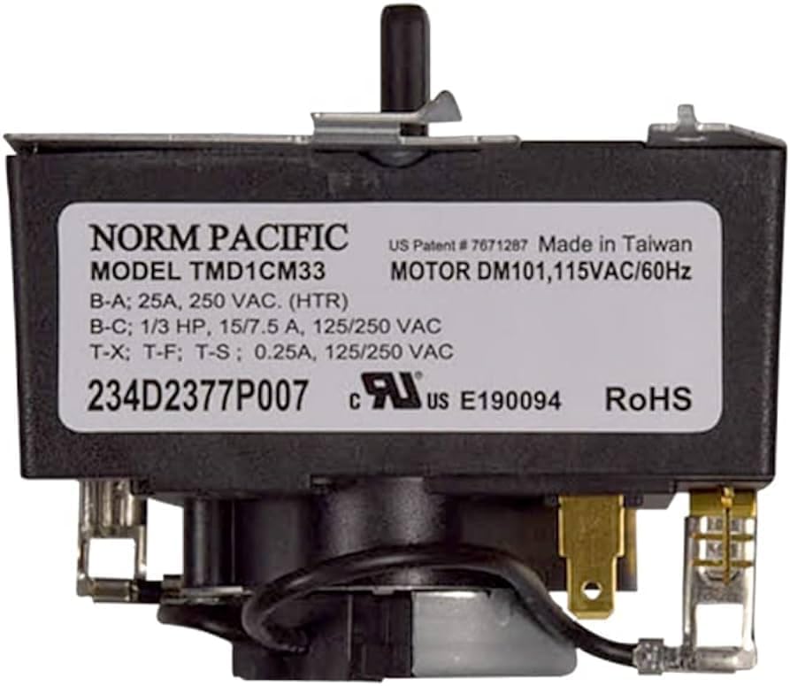 Minuterie WE04X25586 sèche-linge électrique Norm Pacific TMD1CM33