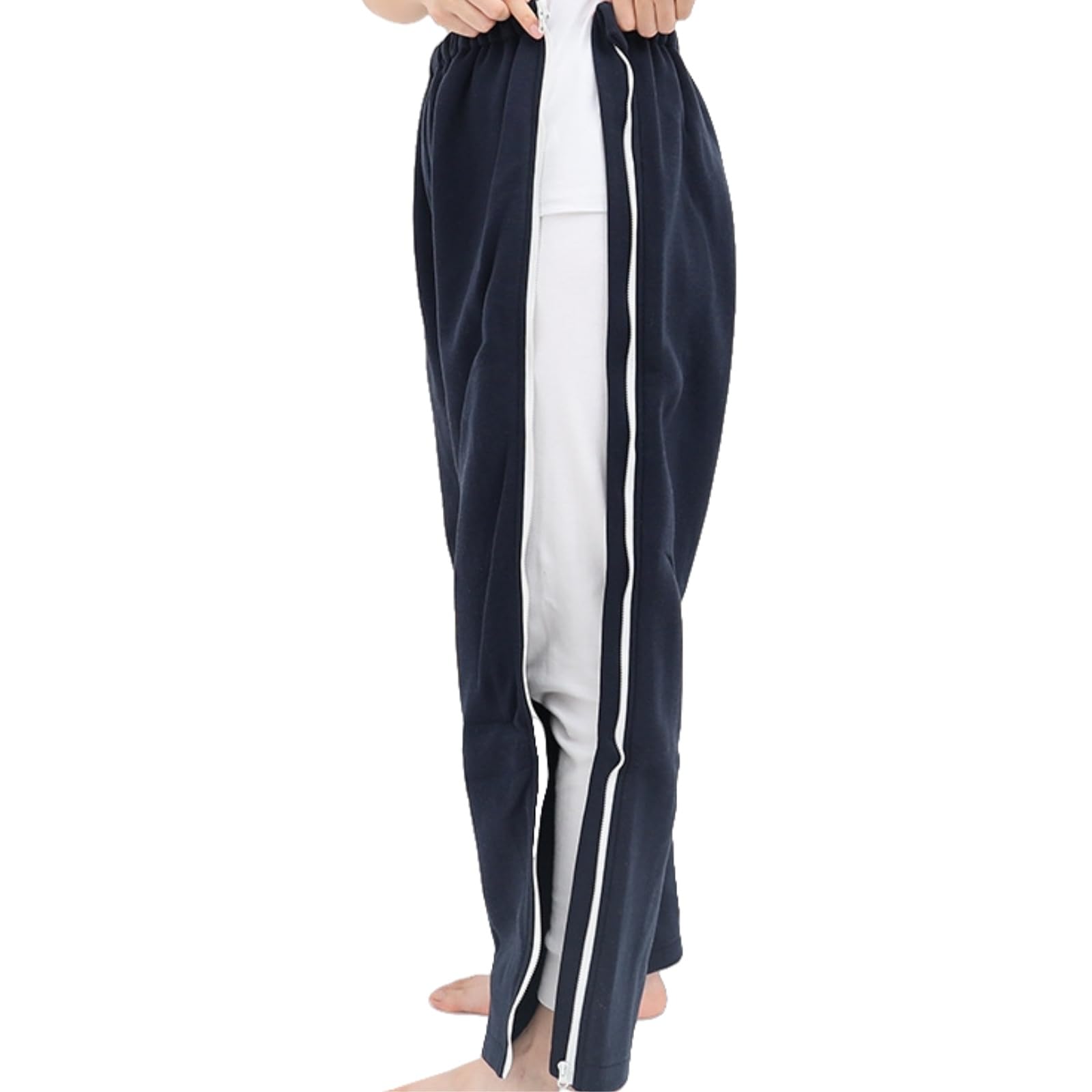 WEEOATAR Unisex-Patientenhose,Bettlägerige Patientenkleidung,Behindertenkleidung mit Reißverschlüssen,Krankenhauskittel Stillhilfe