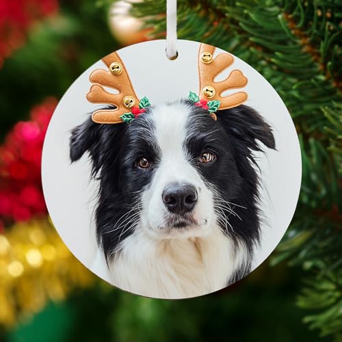 Let's Make Memories Personalized Christmas Ornament - 2024 Photo Ornament - Christmas Decor - for Families - for Couples - for Friends - Upload Your Photo - Round w/Text