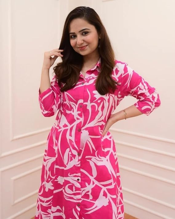 Image of GRECIILOOKS Co ord set for women stylish | Anarkali Kurta-Set - Viscose Printed Kurta & Straight Pant | kurtis| Festive Indian Traditional Outfit Dress for Functions & Puja | Trendy Travel & Streetwear Look for Woman | 3 /4 Half Sleeve