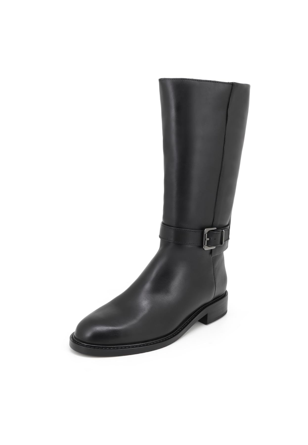 QUEEN HELENA Stivaletti in Pelle Stivali con Tacco Basso Casual Donna L-445
