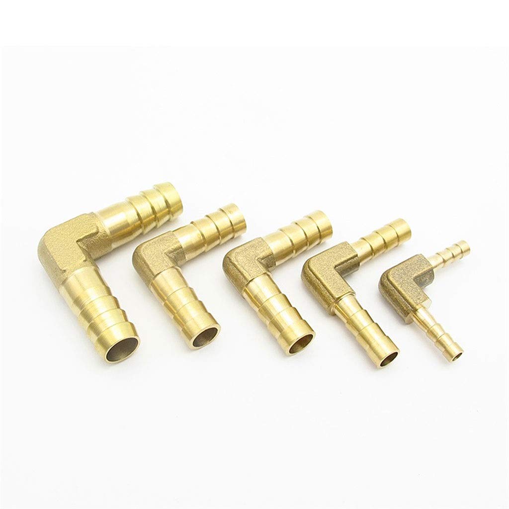 Złącze węża 4mm 5mm 6mm 8mm 10mm 12mm 14mm 16mm 19mm Kolano z zadziorem do węża, mosiężne złącze do rur z zadziorem, do paliwa, gazu, wody(19mm OD)