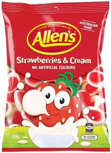 Allens Strawberries and Cream Sweets from Australia
