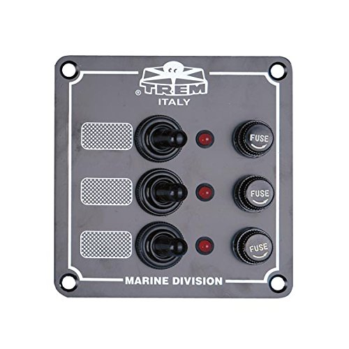 TREM Pannello Elettrico Serie Marine con interruttori stagni e spie Luminose