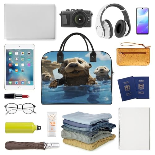 Maletín con estampado de nutria para laptop ligero miniatura 5