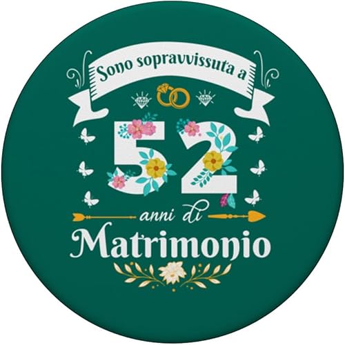 Miniatura 3 de Sono Sopravvissuta 52 Anni di Matrimonio Per Donna Moglie PopSockets Standard PopGrip