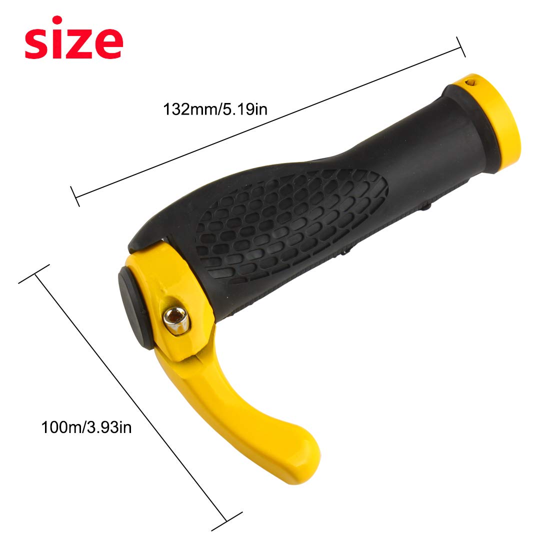 Andux Zone Manopole per Manubrio per Bici MTB Floding Bike Horn Tipo ZXC-CB02 (Giallo