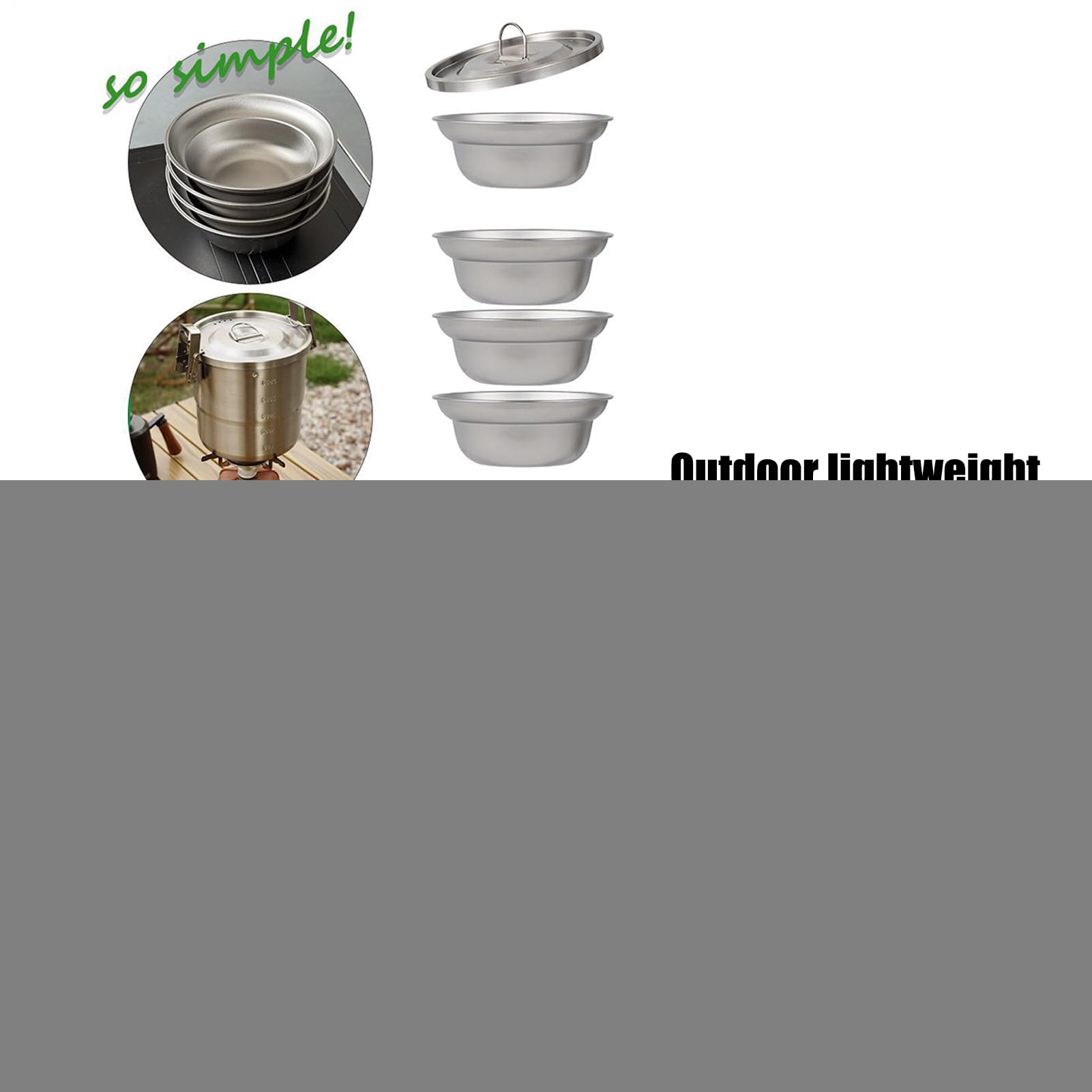Set Cucina Da Campeggio Set Pentole Per Escursionismo | Leggere per Escursionismo Viaggio Famiglia Picnic Zaino in Spalla