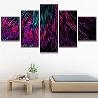 SIGNWIN 5 Panel Canvas Wall ArtAbstract Colorful Decorative ElementsModern Artwork for Home Decorations Ready to Hang - 60