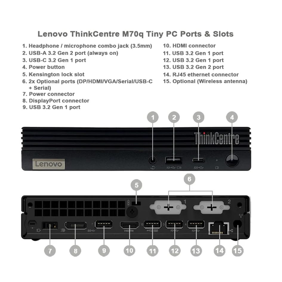 Amazon.com: Lenovo ThinkCentre M70q Gen 3 Mini Desktop, Windows 11