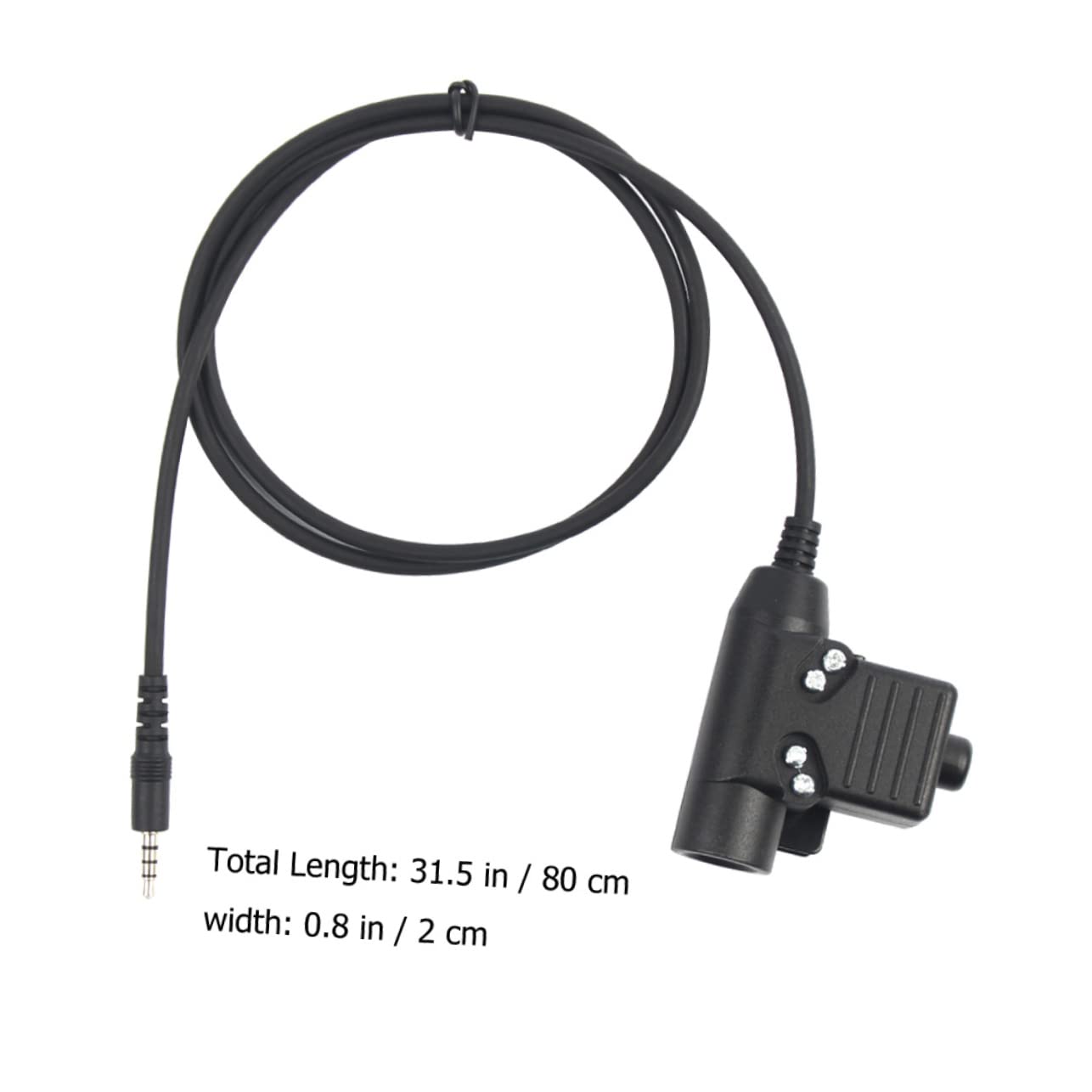 BRIGHTFUFU 3.5mm Ptt Adapter Cable for Radio U94 Ptt Button System Adapter Standard Headset and Radio Connector