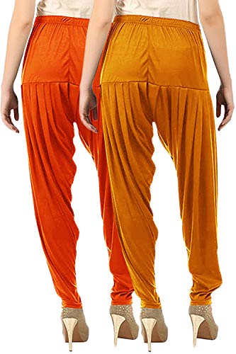 Image of Buy That Trendz Womens Patiala Pants Combo Pack of 2 Viscose Dhoti Patiyala Salwar Harem Bottoms Pants