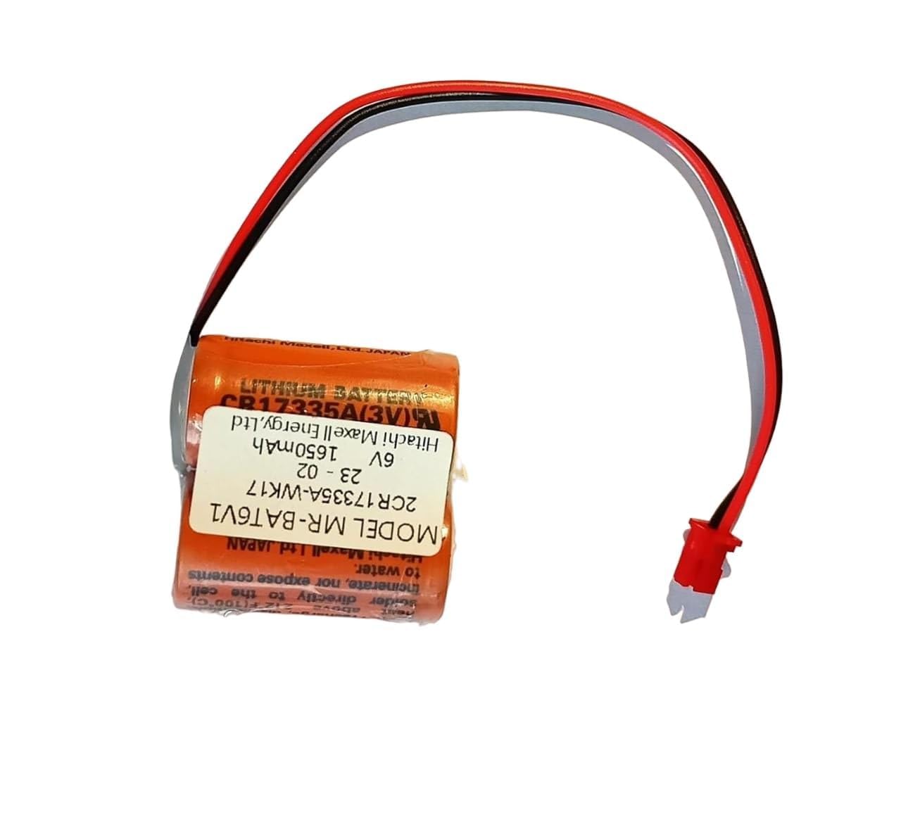 KP Compatible with Maxell Original 100% 6V 1650mAh Lithium Battery Replacement for MR-BAT6V1 2CR17335A WK17 Battery for M80 Driver MR-J4 Servo System Freshly Packed (Pack of 1)