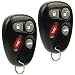 Car Key Fob Keyless Entry Remote fits Cadillac CTS SRX / Chevy Cavalier Malibu / Oldsmobile Alero / Pontiac Grand Am Sunfire / Saturn SC1 SC2 SL SL1 SL2 SW2 (L2C0005T), Set of 2