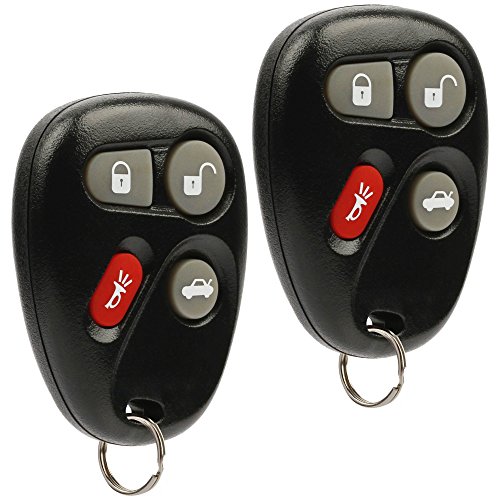 Car Key Fob Keyless Entry Remote fits Chevy Corvette Malibu SSR/Pontiac Bonneville Grand Am/Buick Lesabre/Cadillac Deville Seville/Oldsmobile Alero Aurora (KOBLEAR1XT, 25695954), Set of 2