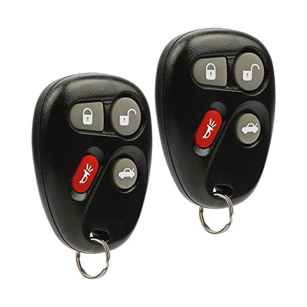 Car Key Fob Keyless Entry Remote fits Chevy Corvette Malibu SSR/Pontiac Bonneville Grand Am/Buick Lesabre/Cadillac Deville Seville/Oldsmobile Alero Aurora (KOBLEAR1XT, 25695954), Set of 2