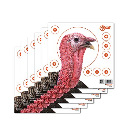 Allen Company Ez Aim™ Paper Shooting Target Turkey Target By Allen®, 12 Inch X 12 Inch, 6 Pack, Multicolor, One Size (15322) #TOP19